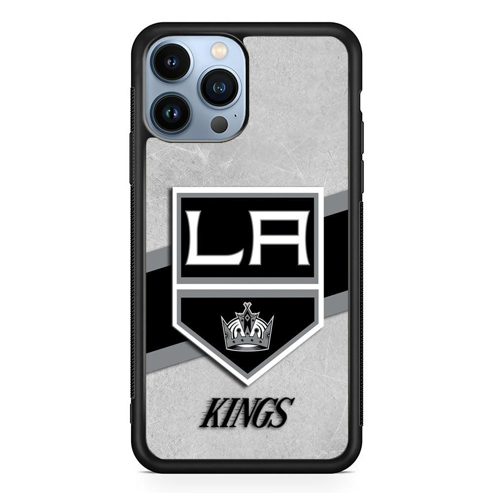 Hockey Los Angeles Kings NHL 002 iPhone 13 Pro Max Case-Rubber / Black (2D Case)-Xtracase