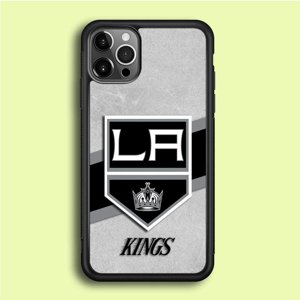 Hockey Los Angeles Kings NHL 002 iPhone 12 Pro Max Case-Rubber / Black (2D Case)-Xtracase