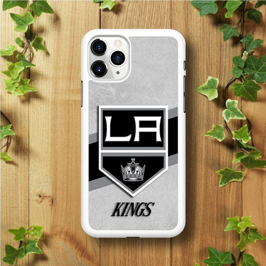 Hockey Los Angeles Kings NHL 002 iPhone 11 Pro Case-Rubber / White (2D Case)-Xtracase