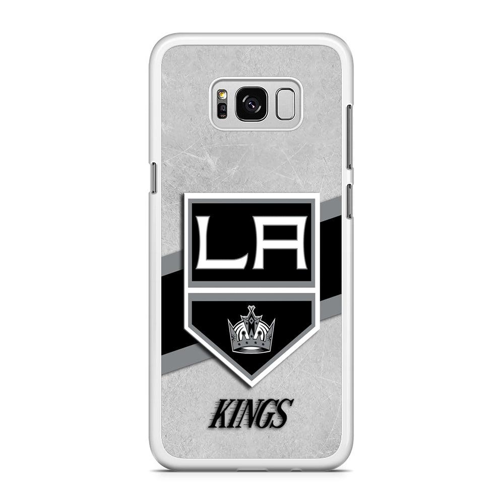 Hockey Los Angeles Kings NHL 002 Samsung Galaxy S8 Case-Rubber / White (2D Case)-Xtracase