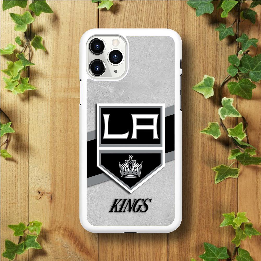 Hockey Los Angeles Kings NHL 002 iPhone 11 Pro Max Case-Rubber / White (2D Case)-Xtracase
