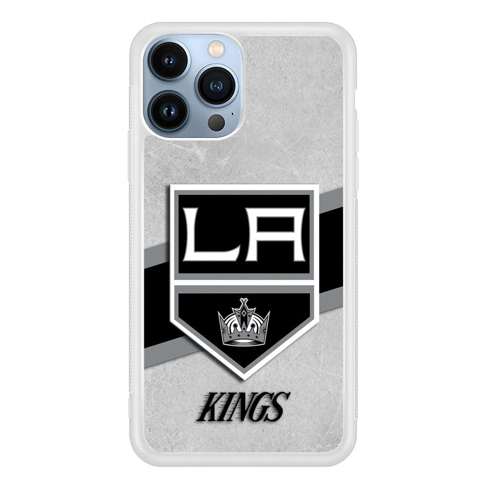 Hockey Los Angeles Kings NHL 002 iPhone 13 Pro Max Case-Rubber / White (2D Case)-Xtracase