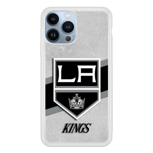 Hockey Los Angeles Kings NHL 002 iPhone 13 Pro Max Case-Rubber / White (2D Case)-Xtracase