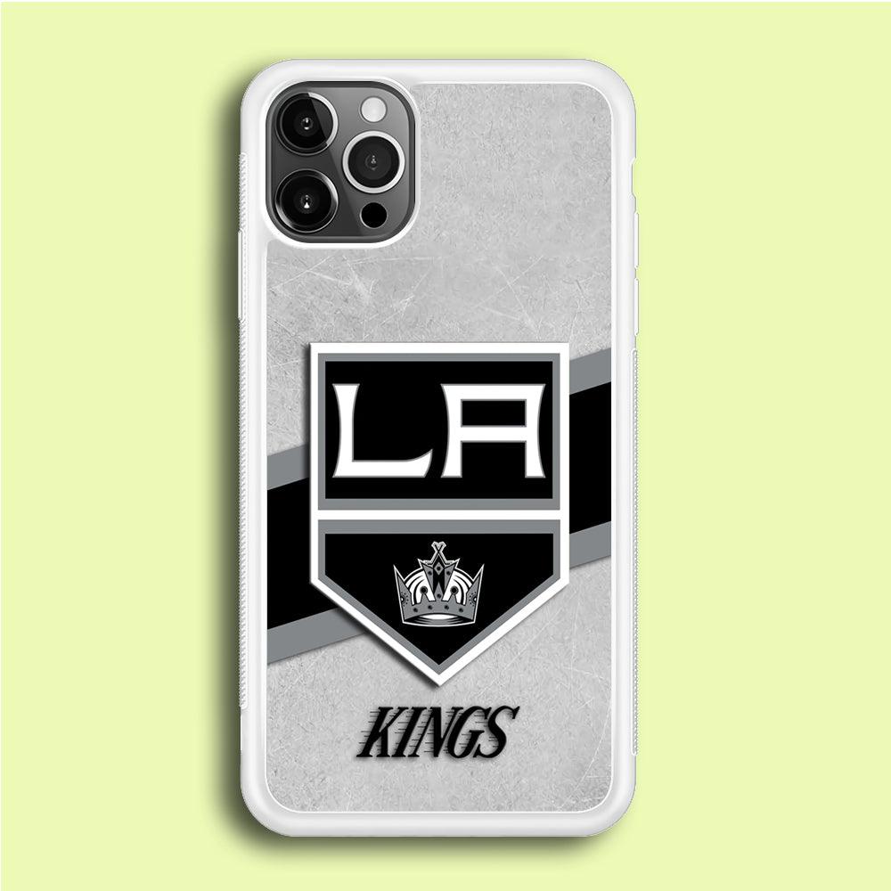 Hockey Los Angeles Kings NHL 002 iPhone 12 Pro Case-Rubber / White (2D Case)-Xtracase