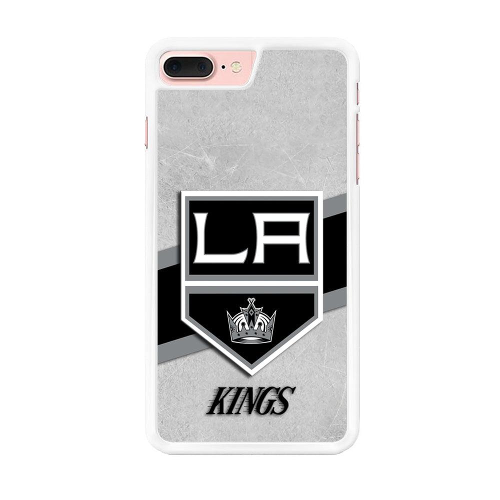 Hockey Los Angeles Kings NHL 002 iPhone 8 Plus Case-Rubber / White (2D Case)-Xtracase