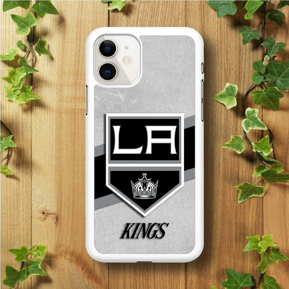 Hockey Los Angeles Kings NHL 002 iPhone 11 Case-Rubber / White (2D Case)-Xtracase