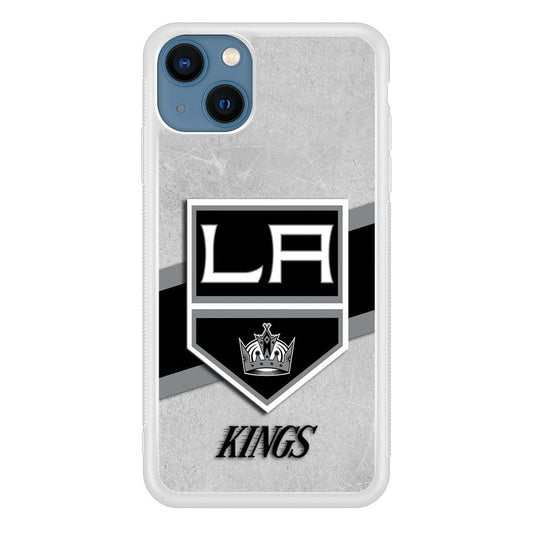 Hockey Los Angeles Kings NHL 002 iPhone 13 Mini Case-Rubber / White (2D Case)-Xtracase