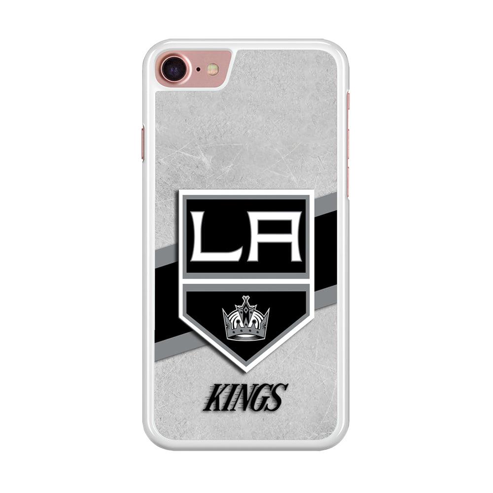 Hockey Los Angeles Kings NHL 002 iPhone SE 2020 Case-Rubber / White (2D Case)-Xtracase
