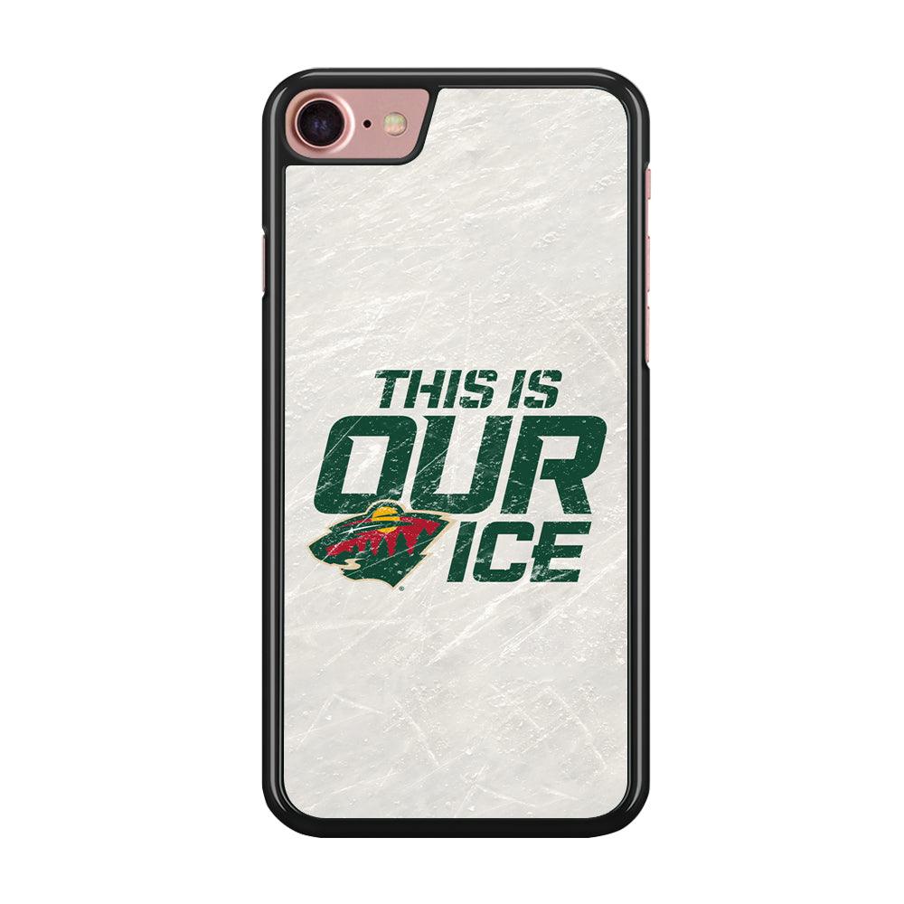 Hockey Minnesota Wild NHL 001 iPhone 8 Case-Rubber / Black (2D Case)-Xtracase