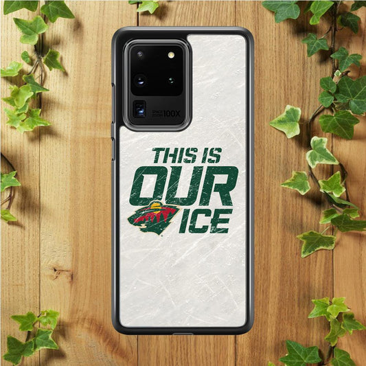 Hockey Minnesota Wild NHL 001 Samsung Galaxy S20 Ultra Case-Rubber / Black (2D Case)-Xtracase