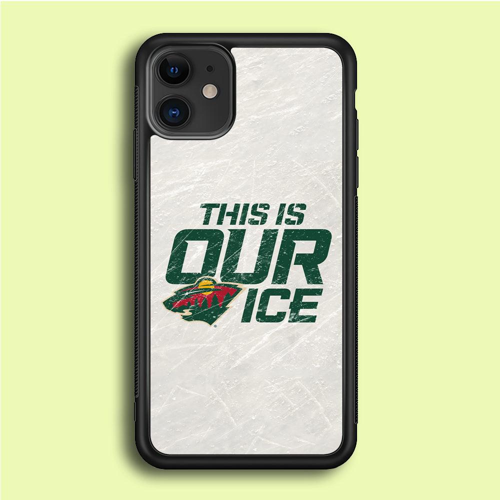 Hockey Minnesota Wild NHL 001 iPhone 12 Case-Rubber / Black (2D Case)-Xtracase