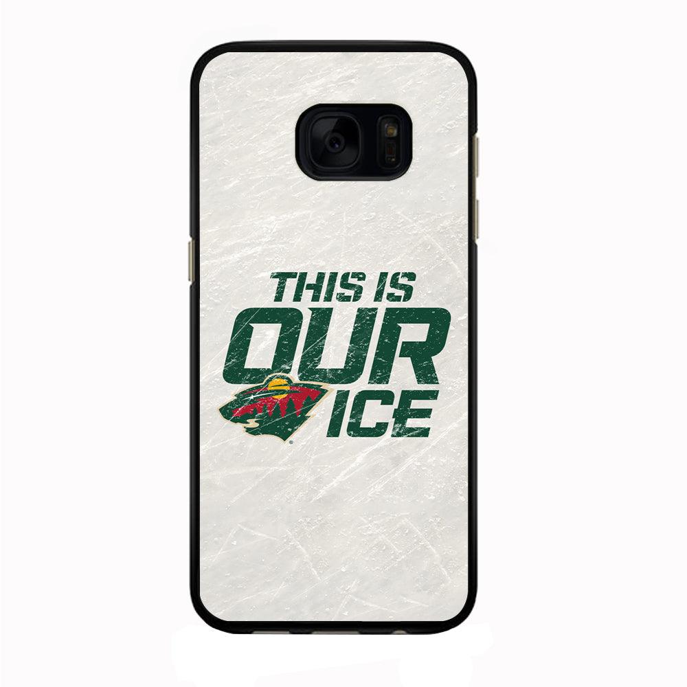 Hockey Minnesota Wild NHL 001 Samsung Galaxy S7 Edge Case-Rubber / Black (2D Case)-Xtracase