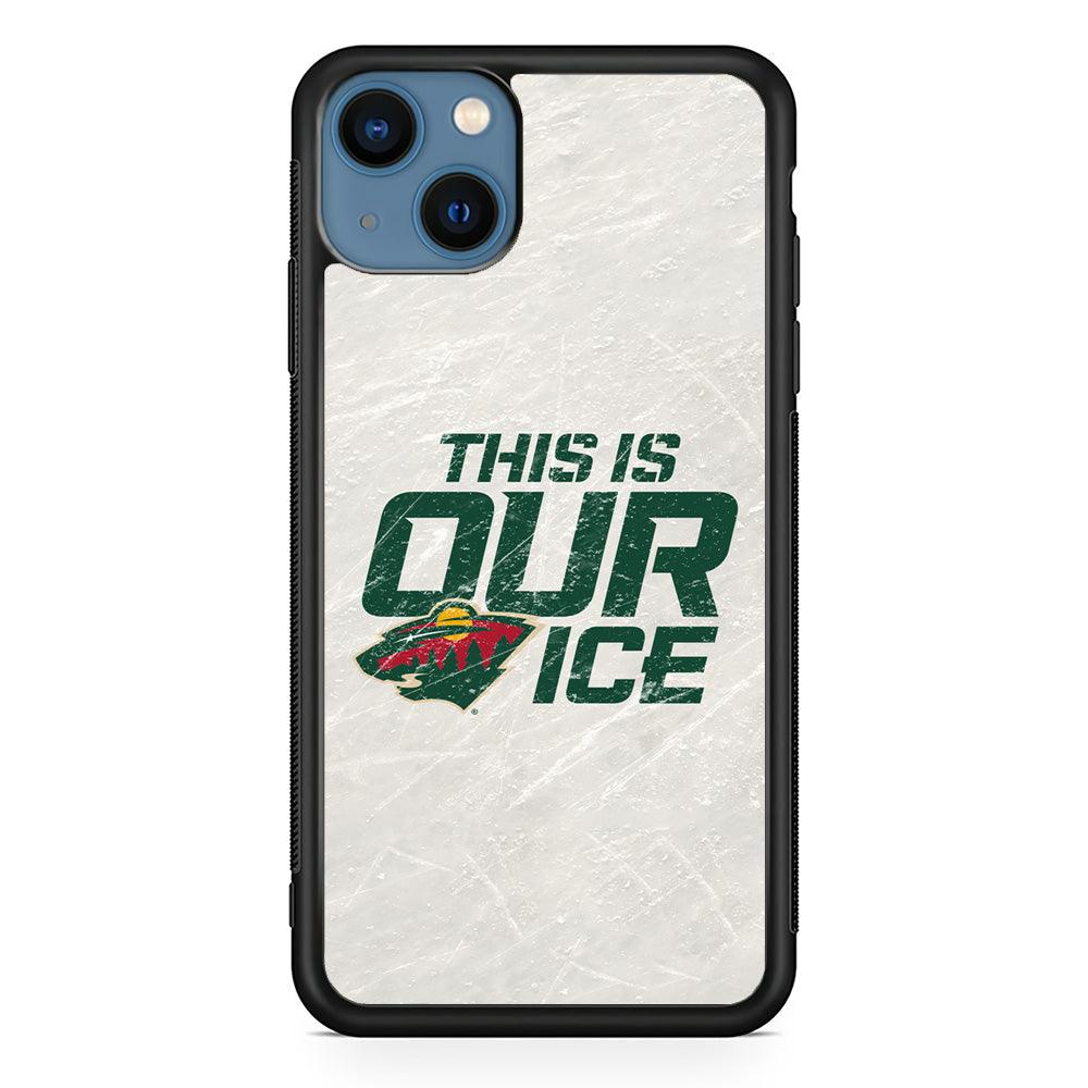 Hockey Minnesota Wild NHL 001 iPhone 13 Mini Case-Rubber / Black (2D Case)-Xtracase