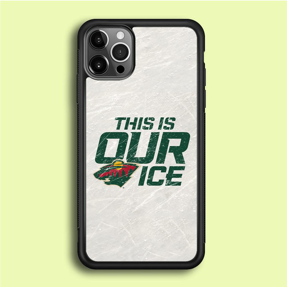 Hockey Minnesota Wild NHL 001 iPhone 12 Pro Case-Rubber / Black (2D Case)-Xtracase