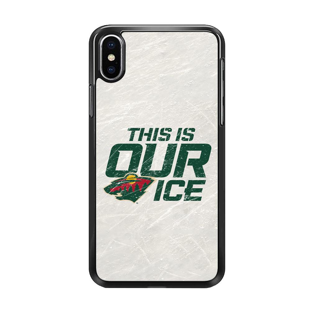 Hockey Minnesota Wild NHL 001 iPhone X Case-Rubber / Black (2D Case)-Xtracase