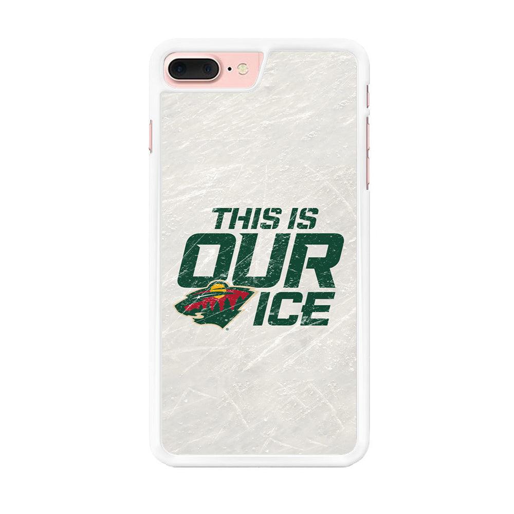 Hockey Minnesota Wild NHL 001 iPhone 7 Plus Case-Rubber / White (2D Case)-Xtracase