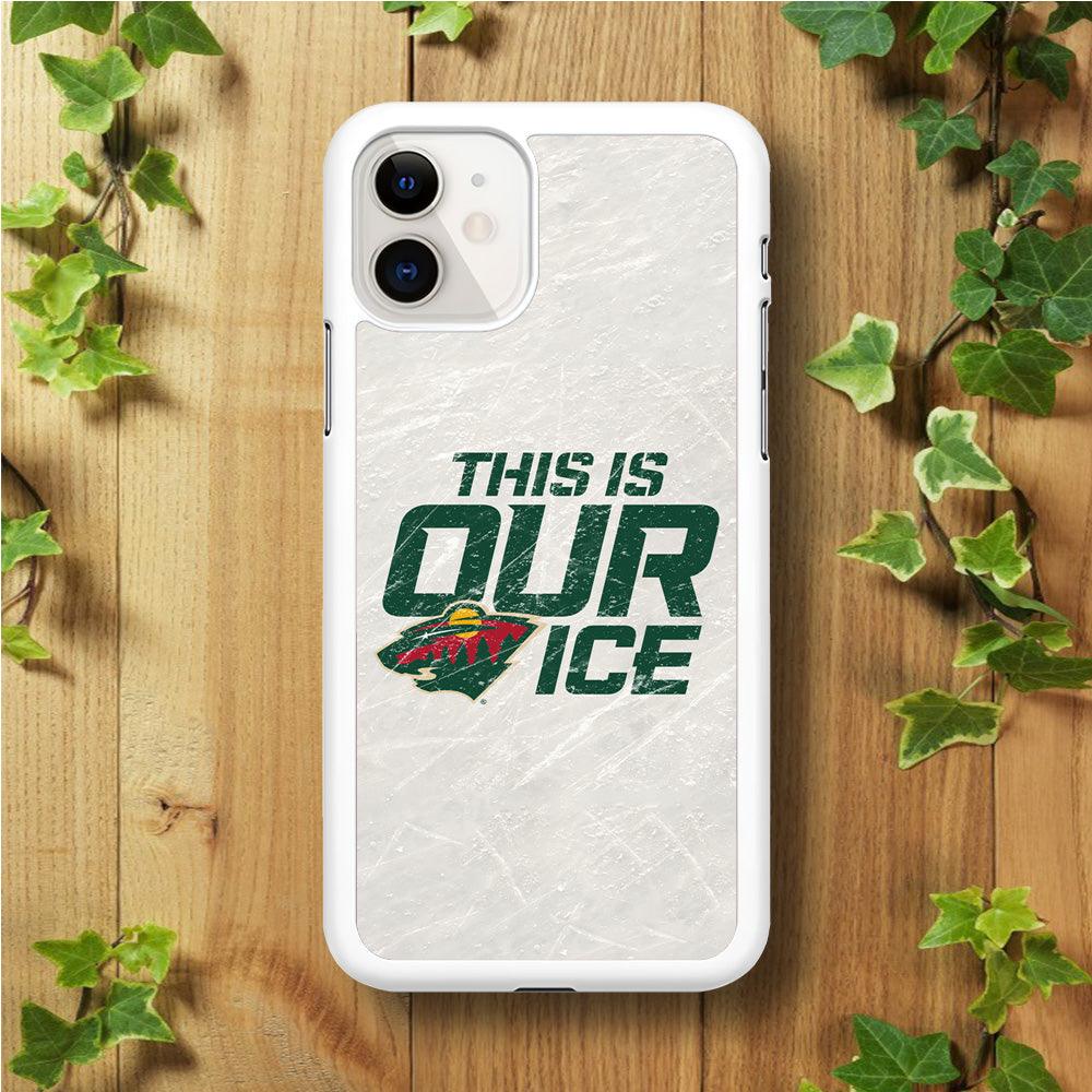 Hockey Minnesota Wild NHL 001 iPhone 11 Case-Rubber / White (2D Case)-Xtracase