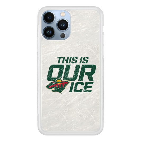 Hockey Minnesota Wild NHL 001 iPhone 13 Pro Case-Rubber / White (2D Case)-Xtracase