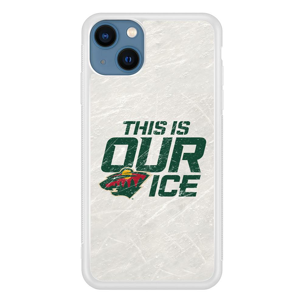 Hockey Minnesota Wild NHL 001 iPhone 13 Case-Rubber / White (2D Case)-Xtracase