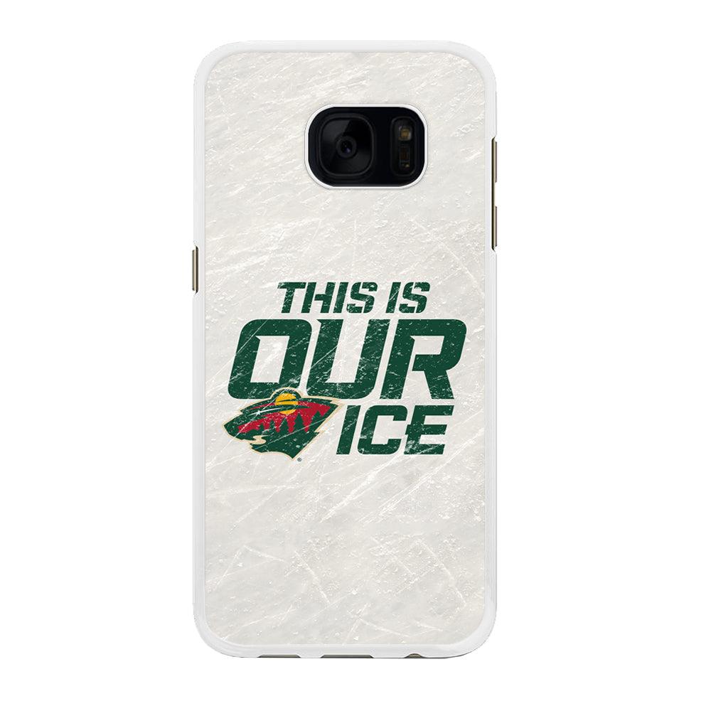 Hockey Minnesota Wild NHL 001 Samsung Galaxy S7 Edge Case-Rubber / White (2D Case)-Xtracase