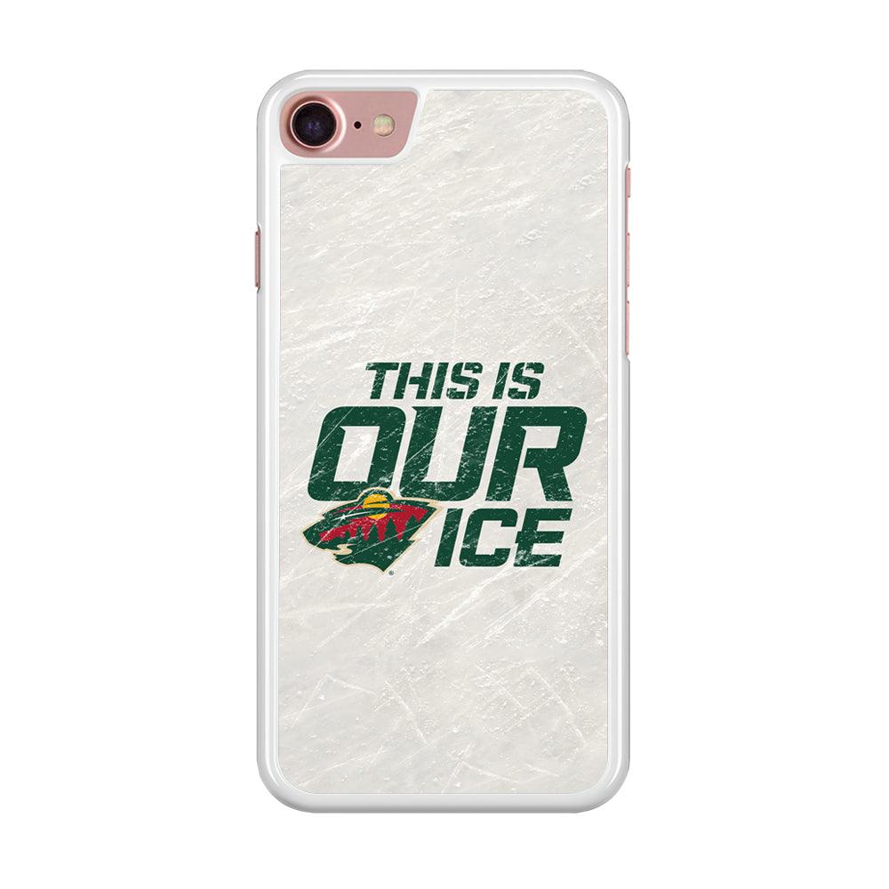 Hockey Minnesota Wild NHL 001 iPhone 8 Case-Rubber / White (2D Case)-Xtracase