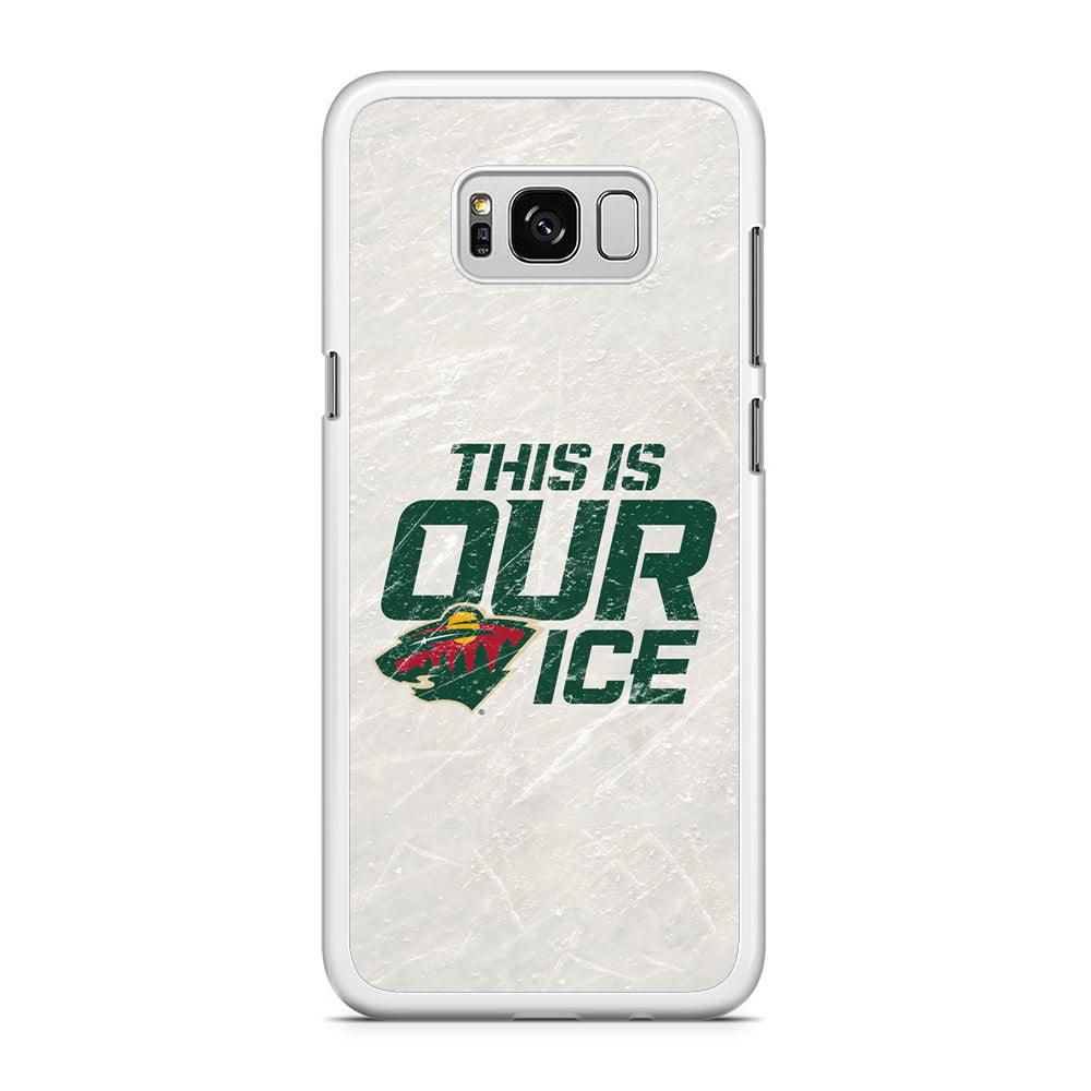 Hockey Minnesota Wild NHL 001 Samsung Galaxy S8 Case-Rubber / White (2D Case)-Xtracase