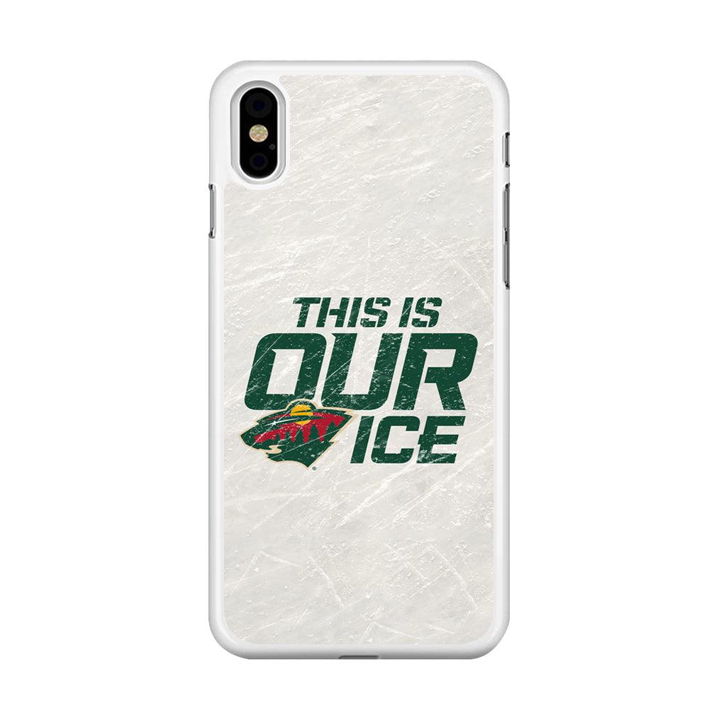 Hockey Minnesota Wild NHL 001 iPhone X Case-Rubber / White (2D Case)-Xtracase