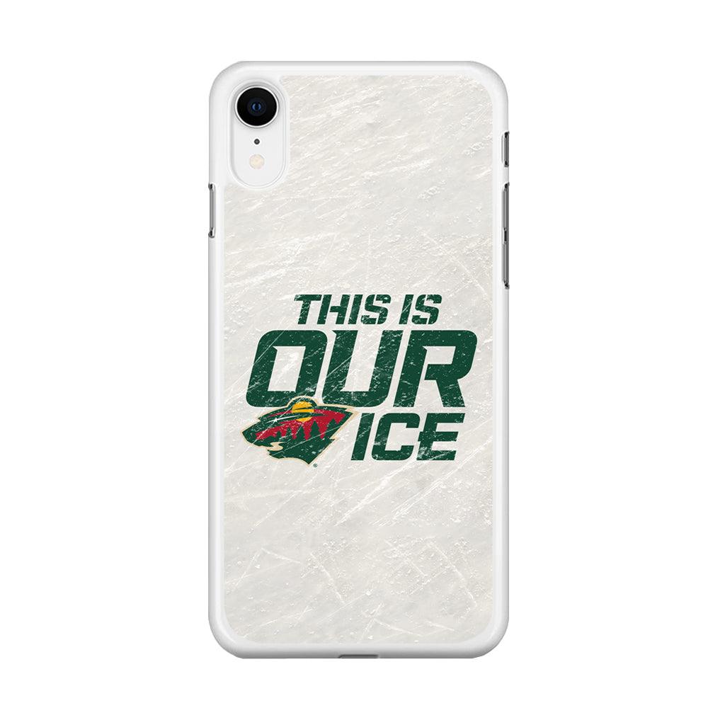 Hockey Minnesota Wild NHL 001 iPhone XR Case-Rubber / White (2D Case)-Xtracase