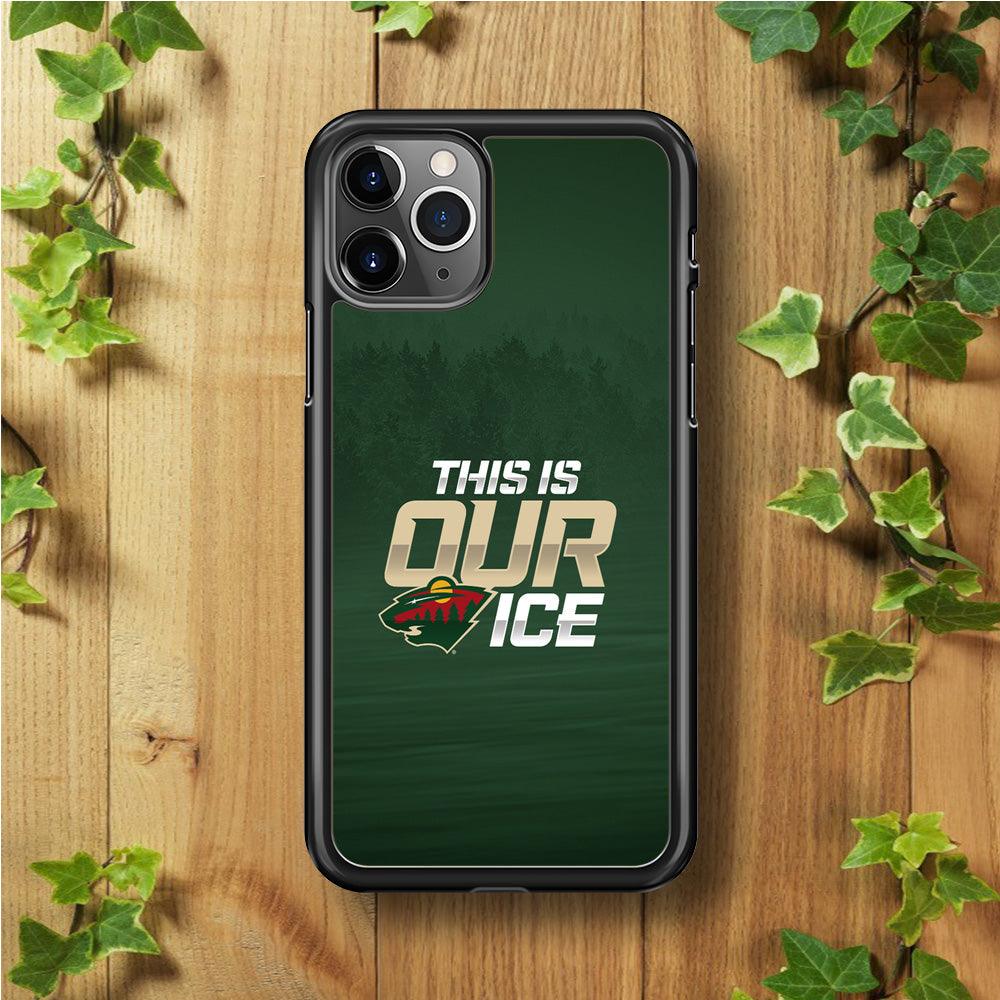 Hockey Minnesota Wild NHL 002 iPhone 11 Pro Case-Rubber / Black (2D Case)-Xtracase