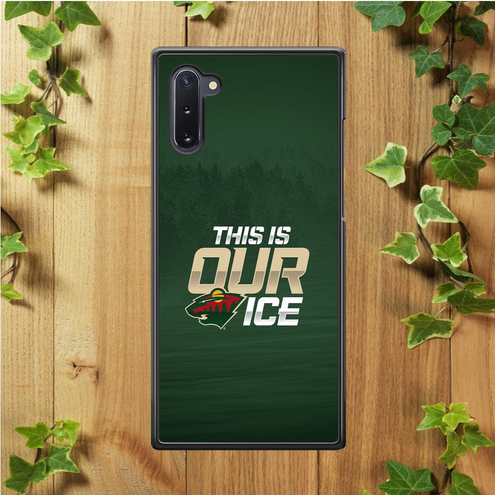 Hockey Minnesota Wild NHL 002 Samsung Galaxy Note 10 Case-Rubber / Black (2D Case)-Xtracase