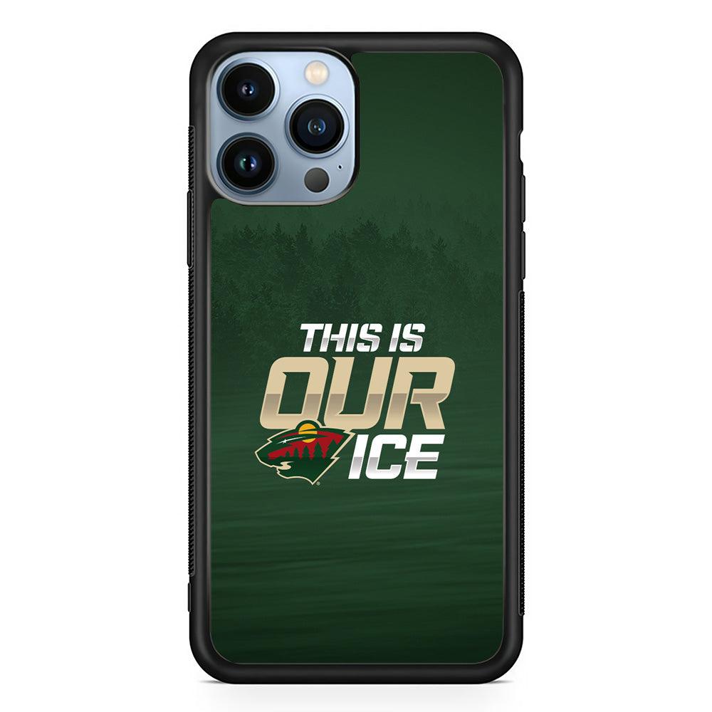 Hockey Minnesota Wild NHL 002 iPhone 13 Pro Case-Rubber / Black (2D Case)-Xtracase