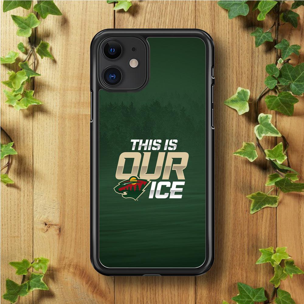 Hockey Minnesota Wild NHL 002 iPhone 11 Case-Rubber / Black (2D Case)-Xtracase