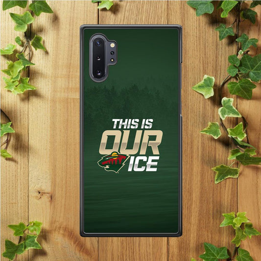 Hockey Minnesota Wild NHL 002 Samsung Galaxy Note 10 Plus Case-Rubber / Black (2D Case)-Xtracase