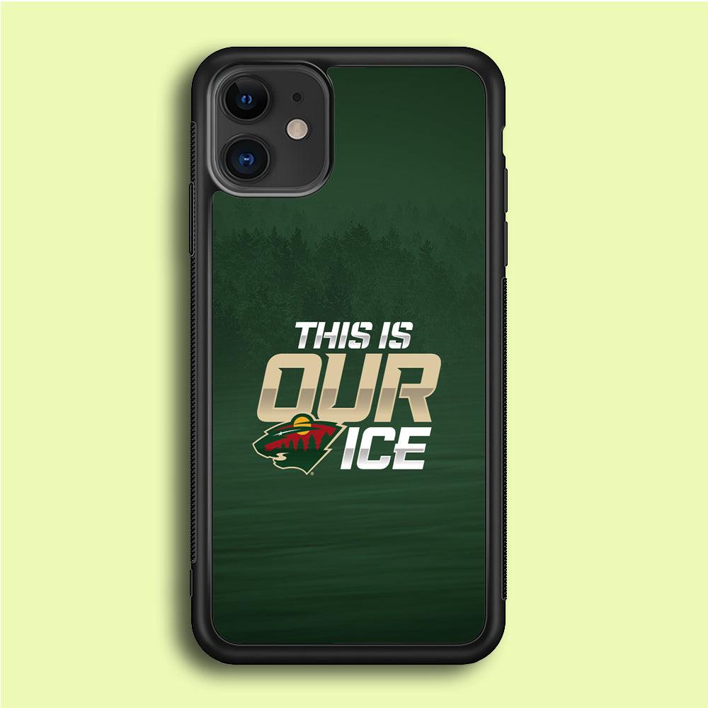 Hockey Minnesota Wild NHL 002 iPhone 12 Mini Case-Rubber / Black (2D Case)-Xtracase