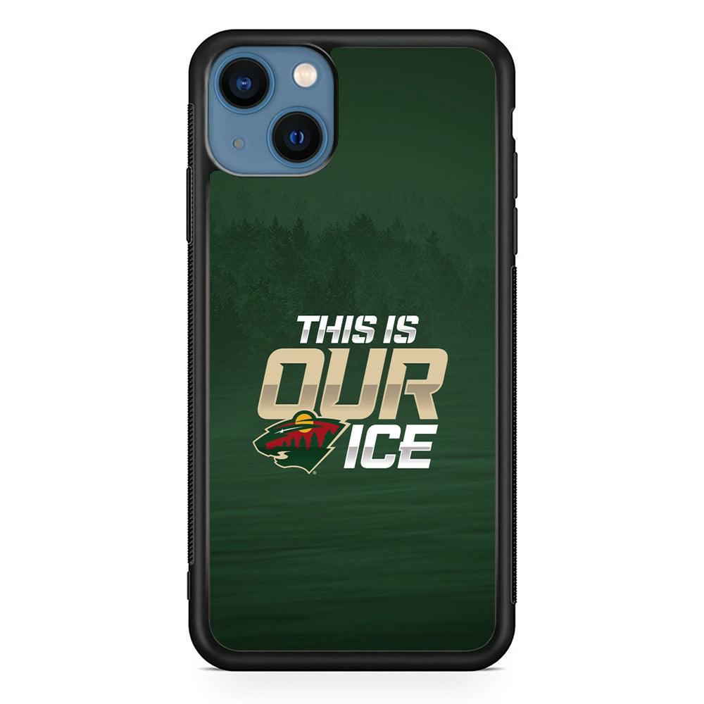 Hockey Minnesota Wild NHL 002 iPhone 13 Case-Rubber / Black (2D Case)-Xtracase
