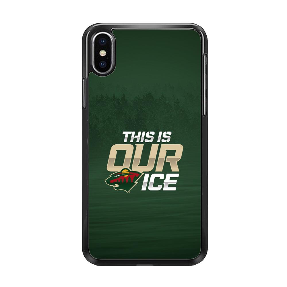 Hockey Minnesota Wild NHL 002 iPhone X Case-Rubber / Black (2D Case)-Xtracase