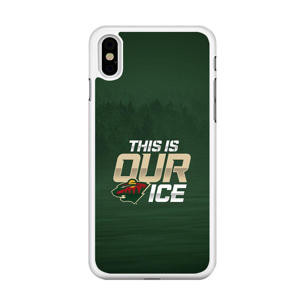 Hockey Minnesota Wild NHL 002 iPhone X Case-Rubber / White (2D Case)-Xtracase