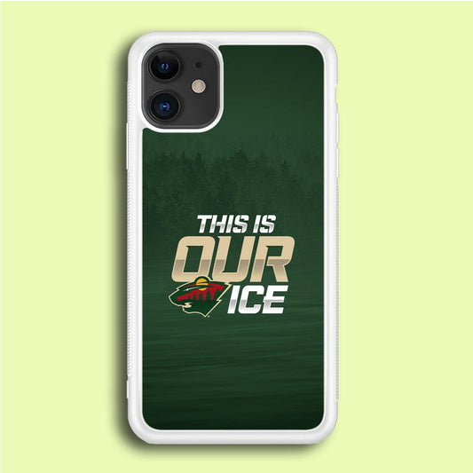 Hockey Minnesota Wild NHL 002 iPhone 12 Mini Case-Rubber / White (2D Case)-Xtracase