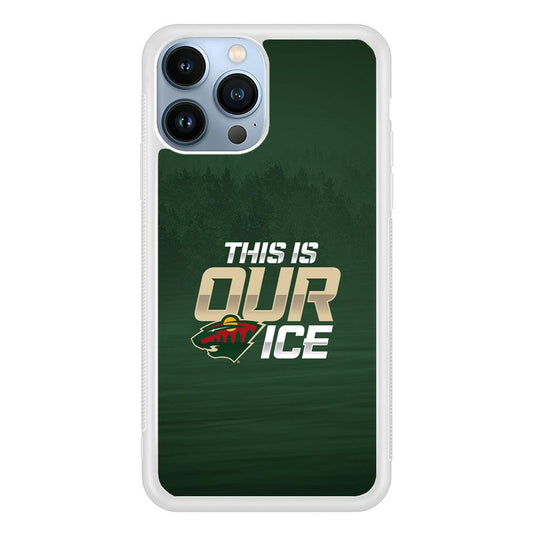 Hockey Minnesota Wild NHL 002 iPhone 13 Pro Max Case-Rubber / White (2D Case)-Xtracase