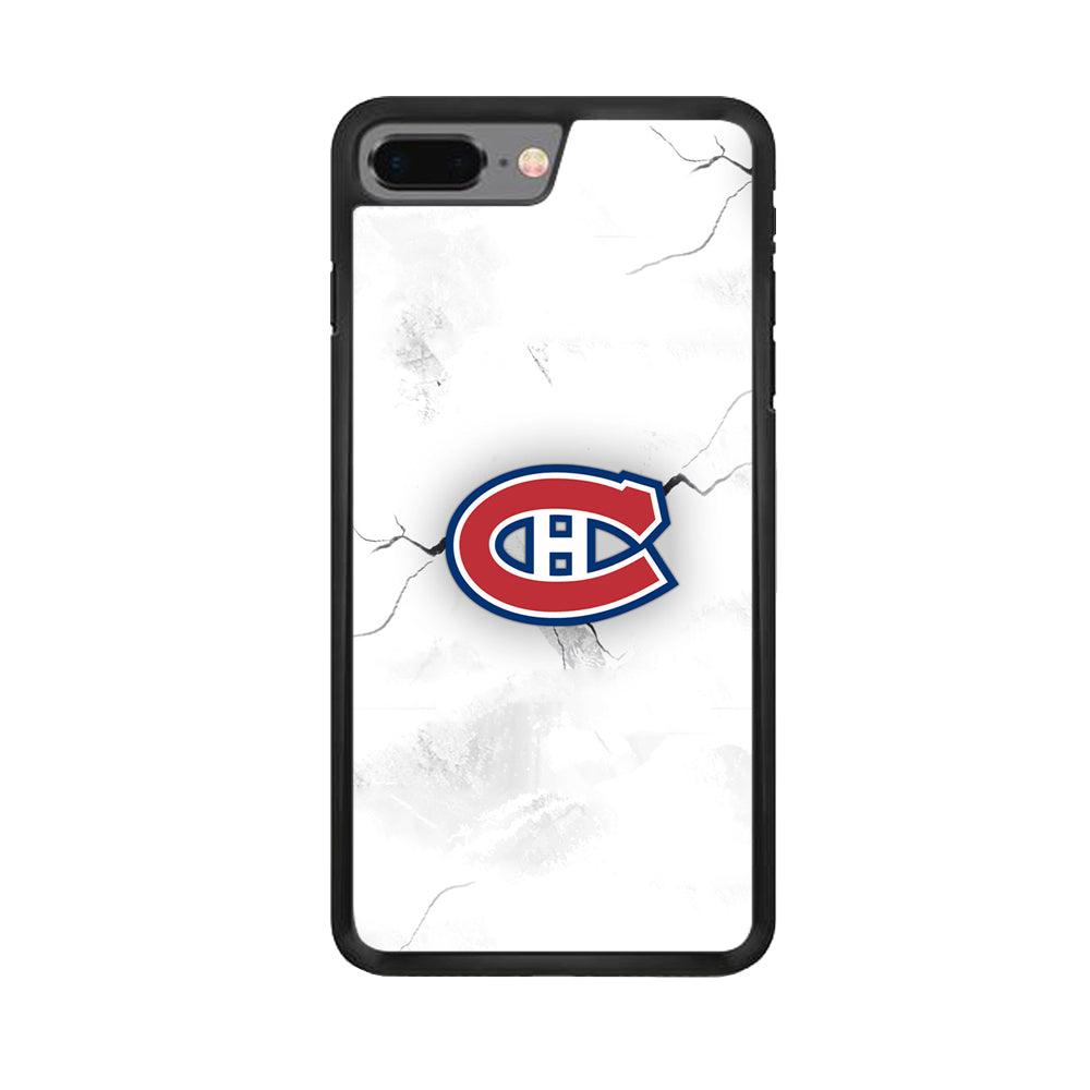 Hockey Montréal Canadiens NHL 001 iPhone 8 Plus Case-Rubber / Black (2D Case)-Xtracase