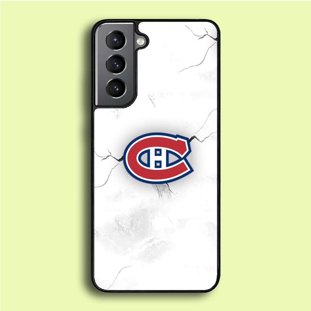 Hockey Montréal Canadiens NHL 001 Samsung Galaxy S21 Plus Case-Rubber / White (2D Case)-Xtracase