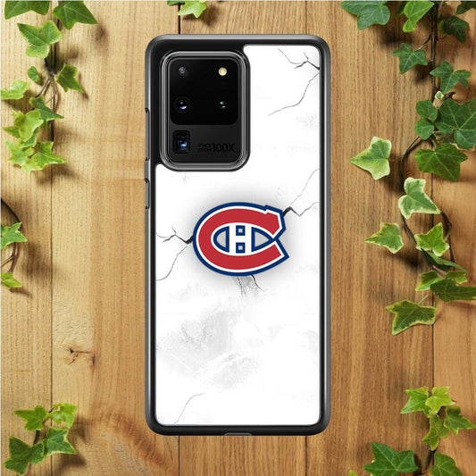 Hockey Montréal Canadiens NHL 001 Samsung Galaxy S20 Ultra Case-Rubber / Black (2D Case)-Xtracase