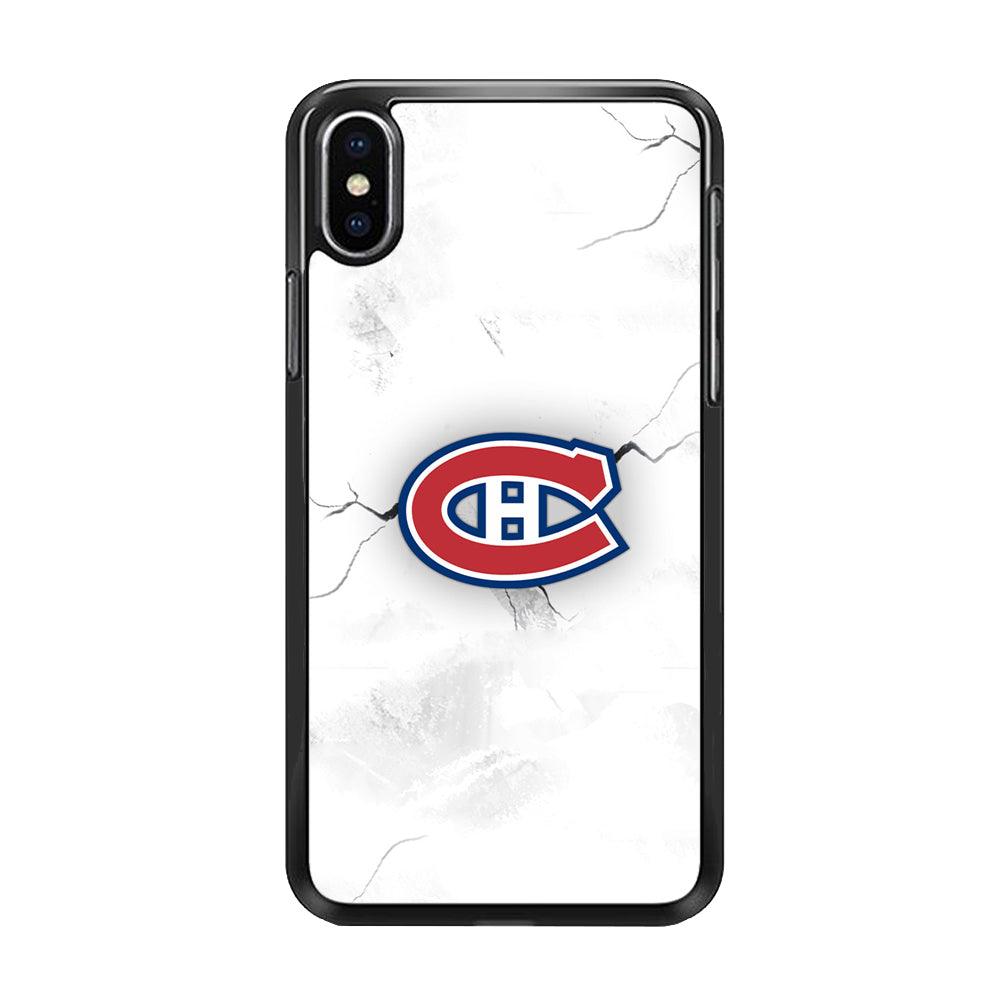 Hockey Montréal Canadiens NHL 001 iPhone X Case-Rubber / Black (2D Case)-Xtracase