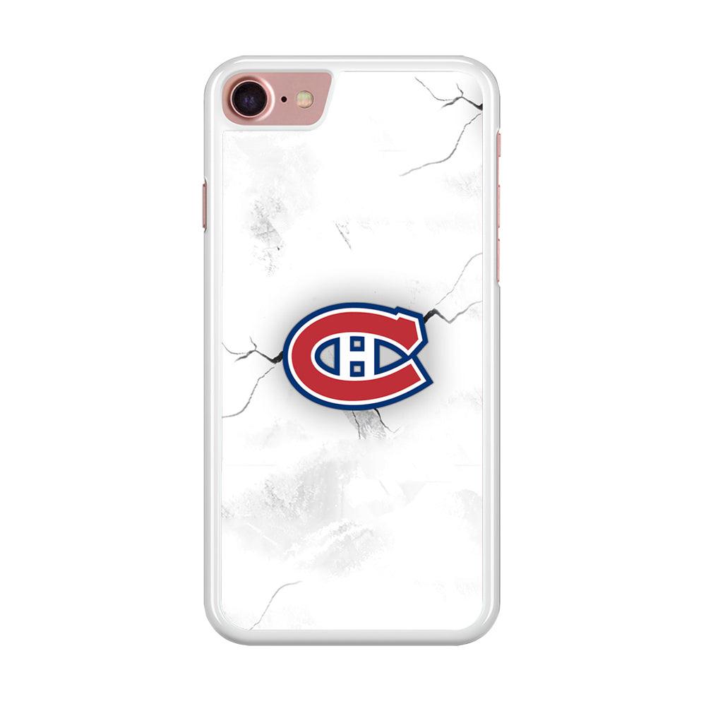 Hockey Montréal Canadiens NHL 001 iPhone SE 2020 Case-Rubber / White (2D Case)-Xtracase