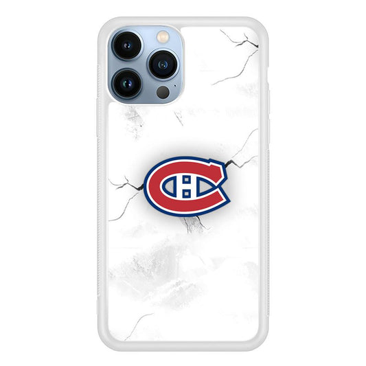 Hockey Montréal Canadiens NHL 001 iPhone 13 Pro Case-Rubber / White (2D Case)-Xtracase