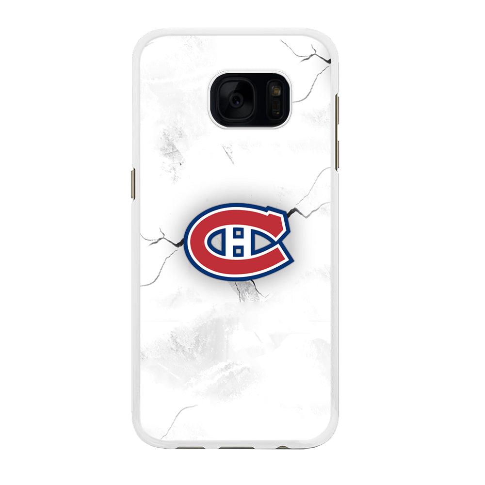Hockey Montréal Canadiens NHL 001 Samsung Galaxy S7 Case-Rubber / White (2D Case)-Xtracase