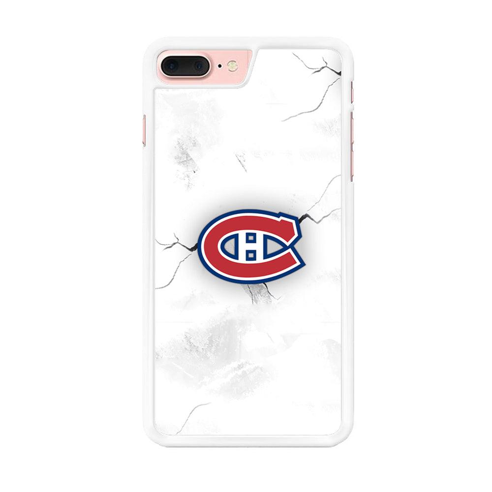Hockey Montréal Canadiens NHL 001 iPhone 8 Plus Case-Rubber / White (2D Case)-Xtracase