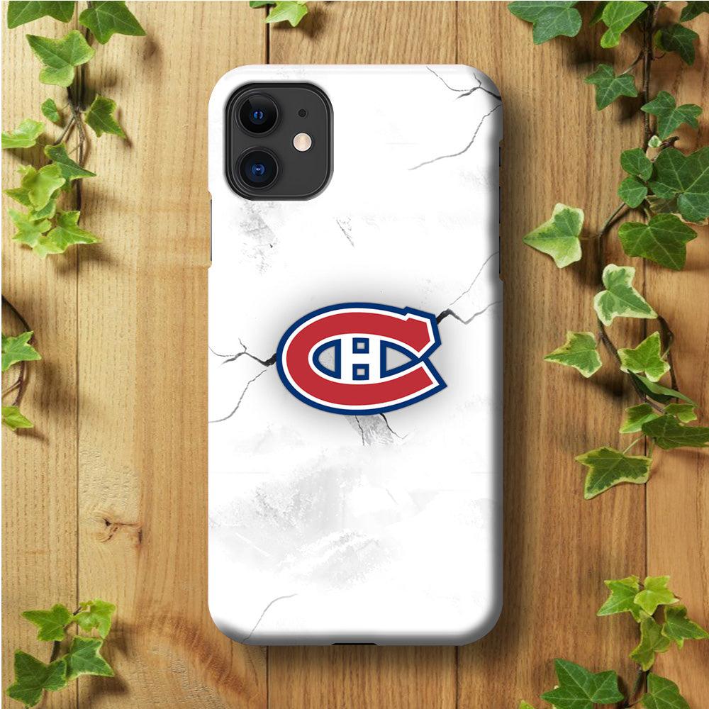 Hockey Montréal Canadiens NHL 001 iPhone 11 Case-Plastic / Full Wrap (3D Case)-Xtracase