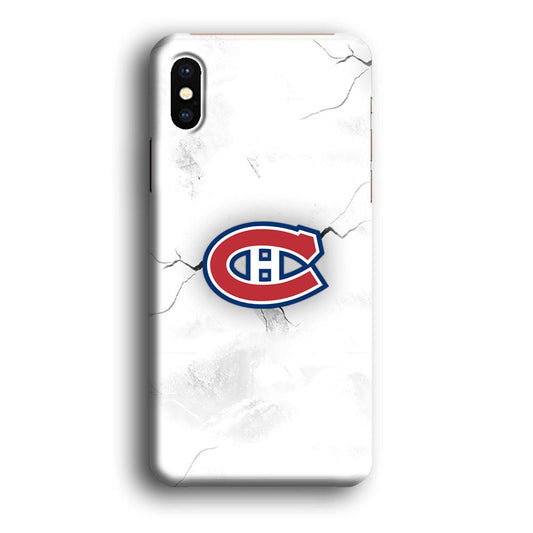 Hockey Montréal Canadiens NHL 001 iPhone Xs Case-Plastic / Full Wrap (3D Case)-Xtracase