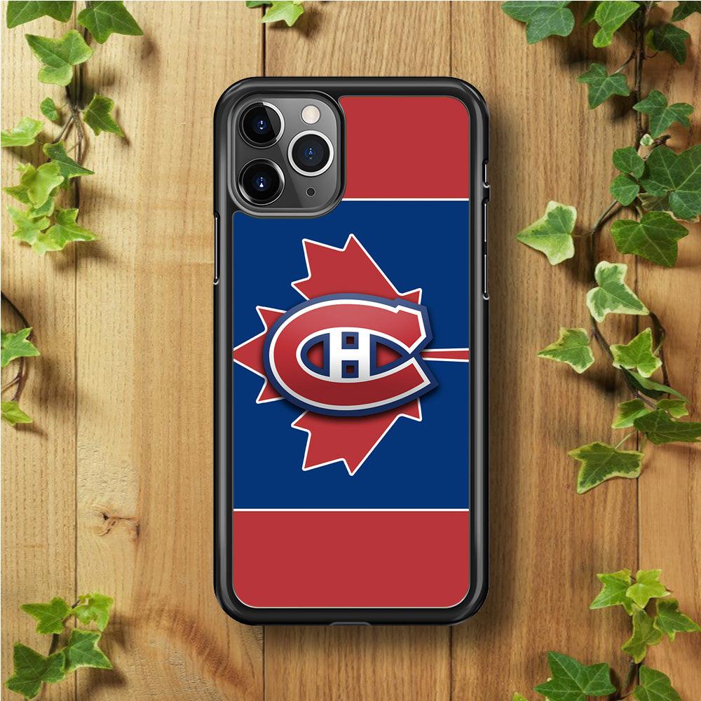 Hockey Montréal Canadiens NHL 002 iPhone 11 Pro Max Case-Rubber / Black (2D Case)-Xtracase